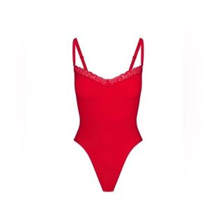 💋Skims Seameless Sculpt Lace Thong Bodysuit ❤️